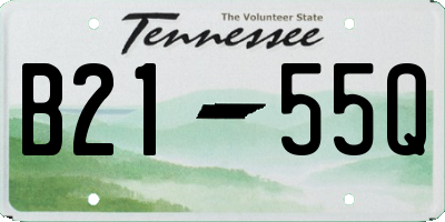 TN license plate B2155Q