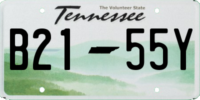 TN license plate B2155Y