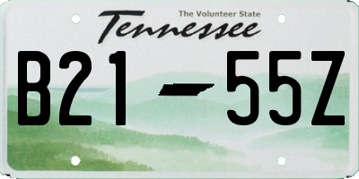 TN license plate B2155Z