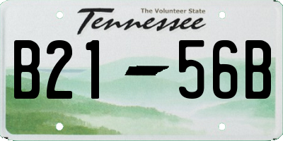 TN license plate B2156B