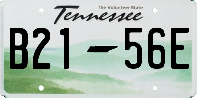 TN license plate B2156E