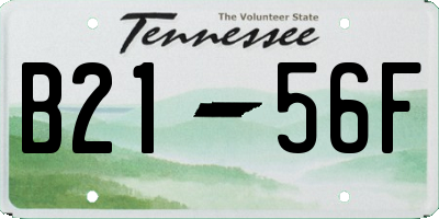 TN license plate B2156F