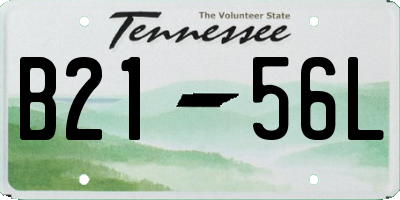 TN license plate B2156L