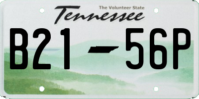 TN license plate B2156P