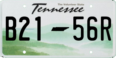 TN license plate B2156R