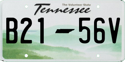 TN license plate B2156V
