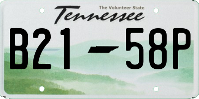TN license plate B2158P