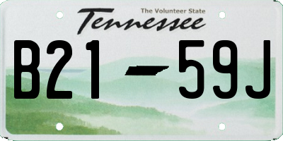 TN license plate B2159J