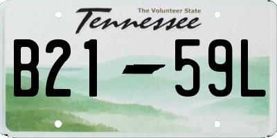 TN license plate B2159L