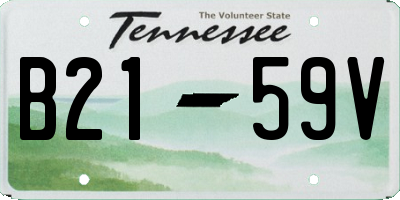 TN license plate B2159V