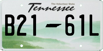 TN license plate B2161L