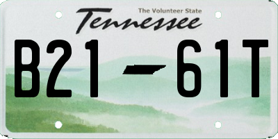 TN license plate B2161T