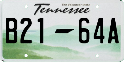 TN license plate B2164A