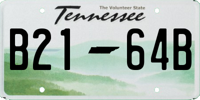 TN license plate B2164B