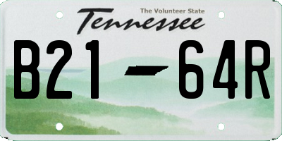 TN license plate B2164R