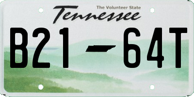 TN license plate B2164T