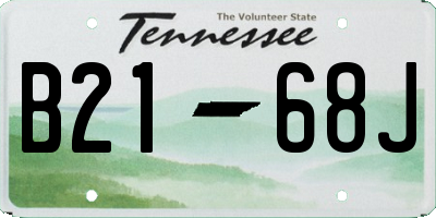 TN license plate B2168J