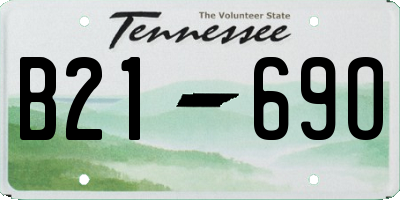 TN license plate B2169O