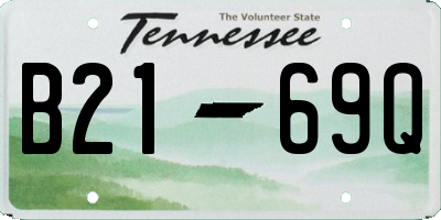TN license plate B2169Q