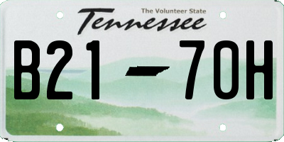 TN license plate B2170H