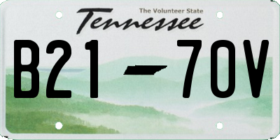 TN license plate B2170V