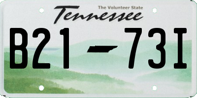TN license plate B2173I