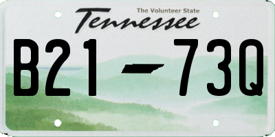 TN license plate B2173Q