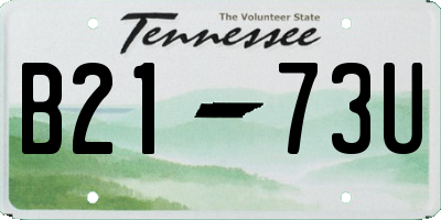 TN license plate B2173U