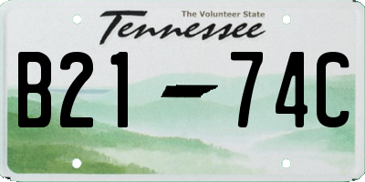 TN license plate B2174C