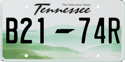 TN license plate B2174R