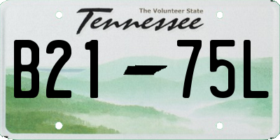 TN license plate B2175L