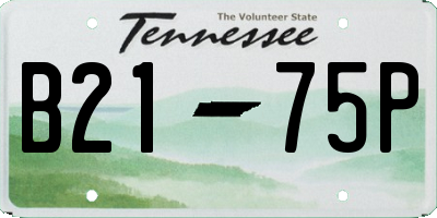 TN license plate B2175P