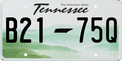 TN license plate B2175Q