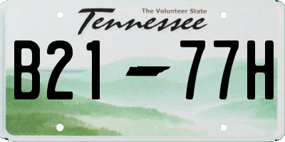 TN license plate B2177H