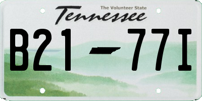 TN license plate B2177I