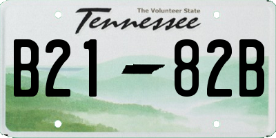 TN license plate B2182B