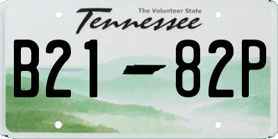 TN license plate B2182P