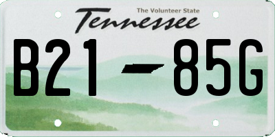 TN license plate B2185G
