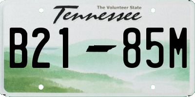 TN license plate B2185M