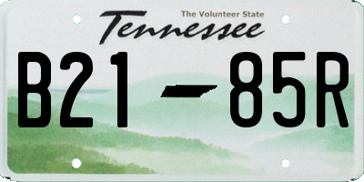 TN license plate B2185R