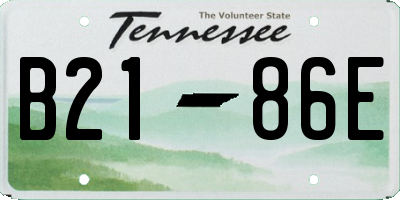 TN license plate B2186E