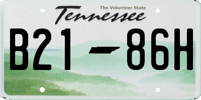 TN license plate B2186H