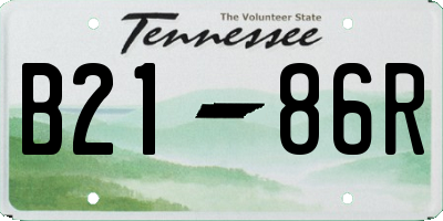 TN license plate B2186R