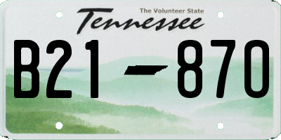TN license plate B2187O