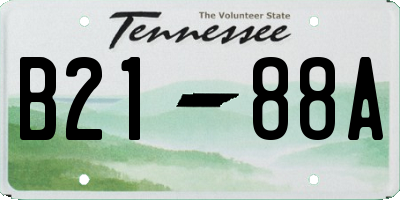 TN license plate B2188A