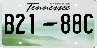 TN license plate B2188C