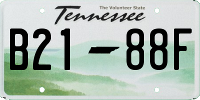 TN license plate B2188F