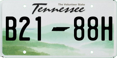 TN license plate B2188H