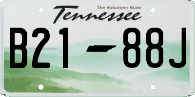 TN license plate B2188J
