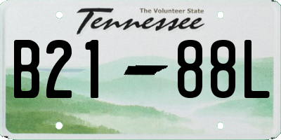 TN license plate B2188L
